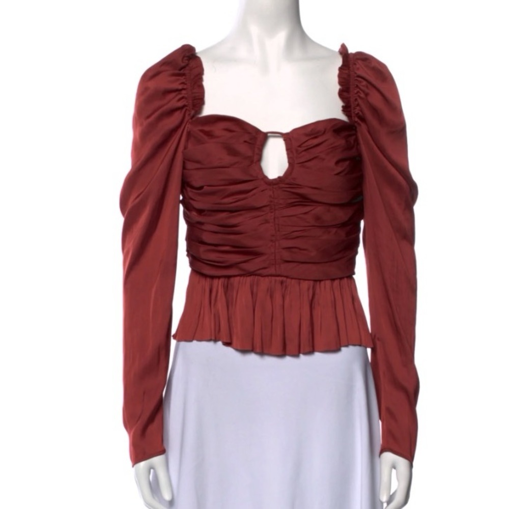 Ulla Johnson Long Sleeve Satin Top